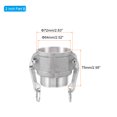 thumbnail image 2 of Uxcell 1 Pcs 2" Part B Female Adapter x Female Thread Cam Groove Hose Fittings Silver, 2 of 5