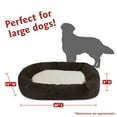 thumbnail image 2 of Majestic Pet Sherpa Villa Velvet Bagel Pet Bed for Dogs, Calming Dog Bed Washable, Large, Storm, 2 of 5