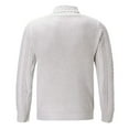thumbnail image 4 of Miluxas Men's Knitted Turtleneck Sweater Long Sleeve Slim Fit Designer Shawl Collar Pullover White, 4 of 6