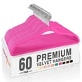 thumbnail image 1 of Velvet Hangers HOUSE DAY de color rojo rosado, paquete de 60 unidades de ropa antideslizante, 1 of 9