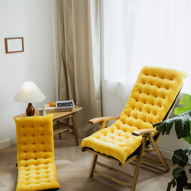 Removable Chair Pad Sofa Cushions, Yellow Outdoor Cushions For Rocking Chairs