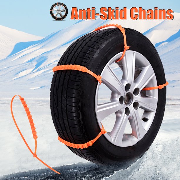 10Pcs Car Snow Chains All Season Durable AntiSkid Car, SUV Tire Chains