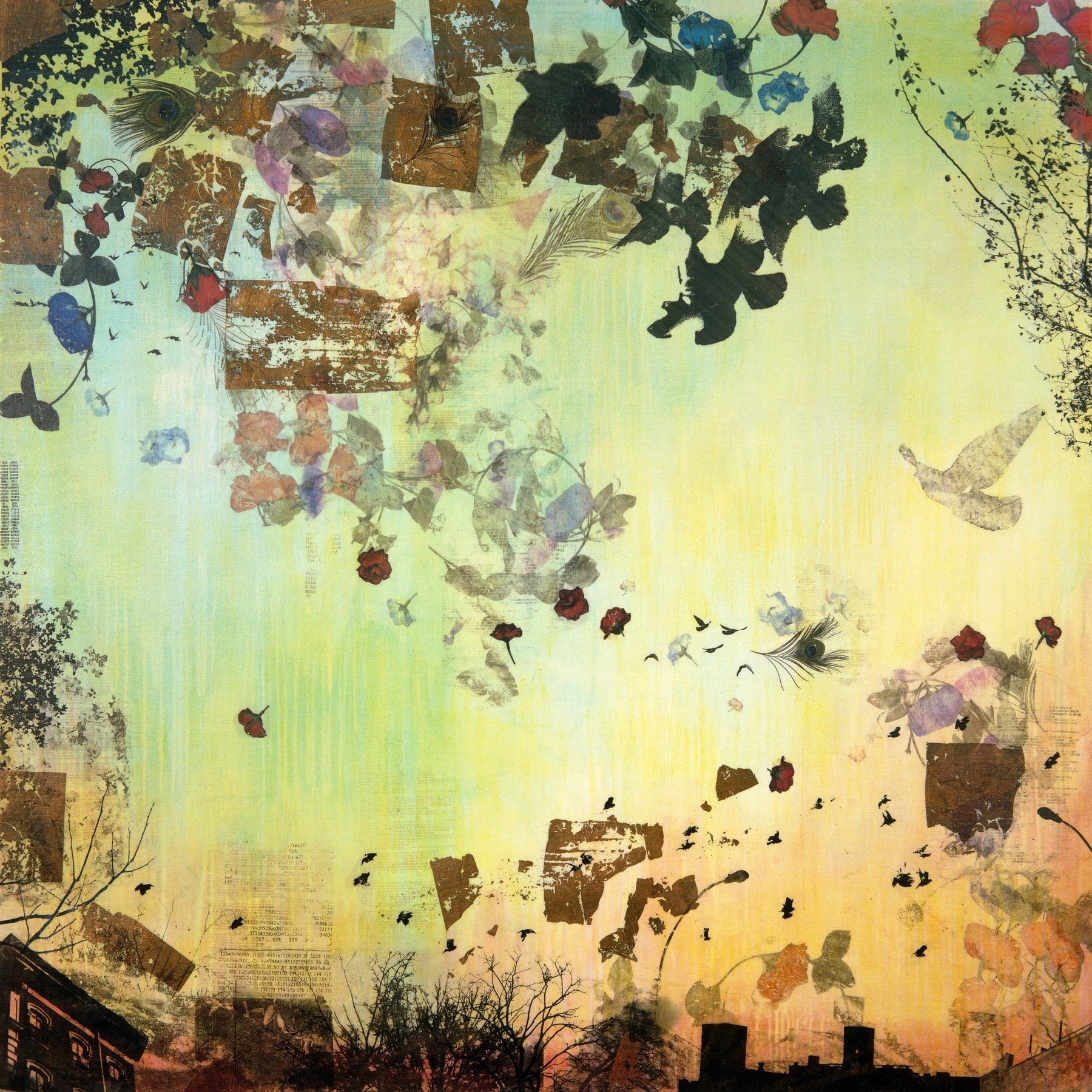 "Flight of the Birds" Painting Print on Wrapped Canvas