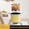 thumbnail image 5 of kitchen Deep Fryer,kitchen deep fryer pot, Large Capacity Oil Fryer and Filter Cup Combo, 304 Stainless Steel 2 in 1 Oil Strainer Filter Pot 1160z/3L, Portable Outdoor Cooking Pot, 5 of 7