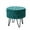 Dark Teal, variant on Home Soft Things Jacquard Faux Fur Round Ottoman, 18"x18"x18", Rose Smoke