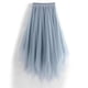 thumbnail image 1 of Una falda de gasa irregular gris para mujer, falda de gasa de temperamento de talla única, falda versátil, 1 of 5