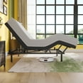 thumbnail image 3 of Amolife Upholstered Queen Size Ergonomic Adjustable Bed Frame Base with Upgraded Motor 2.0, Independent Head & Foot Incline, Wireless Remote Control,Base Only, 3 of 10