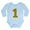Sky Blue, variant on CafePress - Number 1 Body Suit - Long Sleeve Cotton Baby Bodysuit