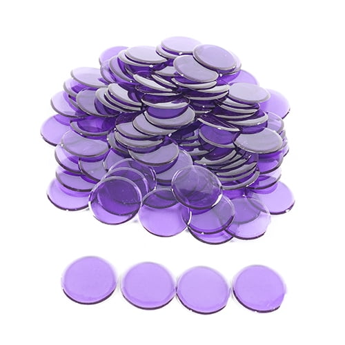Plastic Non Magnetic Bingo Chips Purple 100 Bingo Chips 7 8 Inch Size Walmart Com Walmart Com