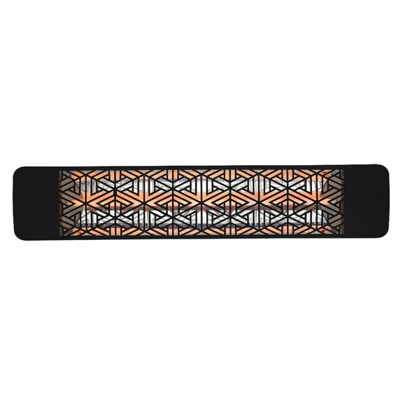 EF15120B3-Eurofase Heating-1500 Watt Plug-In Electric Infrared Single Element Heater-Black Finish-Mason Decorative Fascia