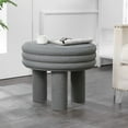 thumbnail image 6 of Rashida 17.75" Contemporary Minimalist Curvy High Accent Table , Gray Frosted, 6 of 9
