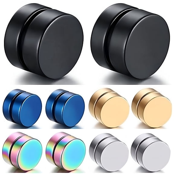 DESIGNICE Earrings Cool Anti-rust Punk Style Non Piercing Magnetic Men Ear Studs