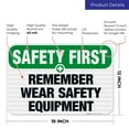thumbnail image 3 of Safety First, Wear Face Shield When Using Grinder, Safety Sign, 3 of 3