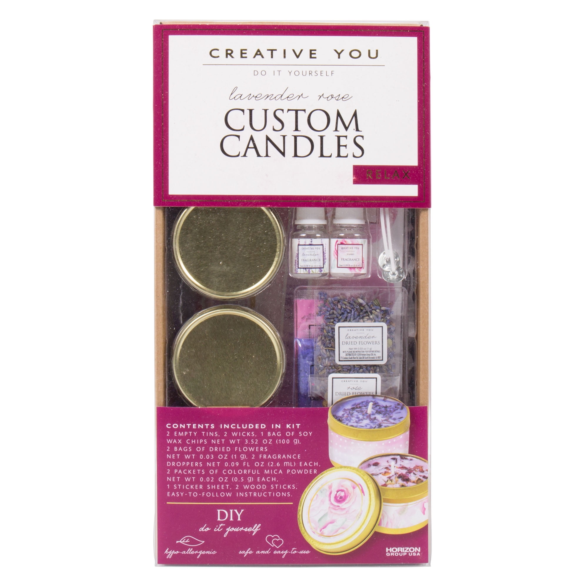 Creative You D.I.Y. Lavender Rose Custom Candles