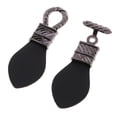thumbnail image 3 of HILABEE 4x1 Pair PU Leather Toggle Buttons with Metal Hook Coat Fastener DIY 4 Pcs, 3 of 7