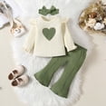 thumbnail image 2 of TOWED22 Toddler Baby Girl Clothes Cute Long Sleeve Sweatshirt Fall Winter Outfits Kids Pullover Pants 2Pcs Set(AG,9-12 M), 2 of 5