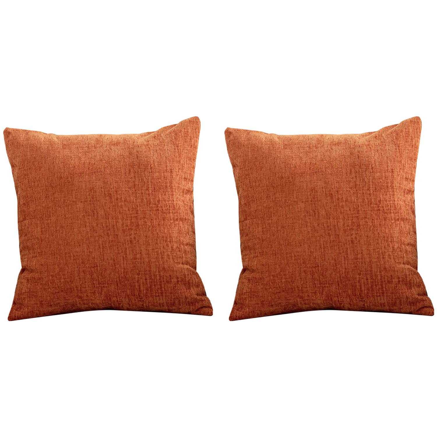 Unbranded Burnt Orange Pillow Covers 18x18 Inch Set Of 2 Modern Farmhouse Rustic Decorative Throw Pillow Cover Square Cushion Case Orange