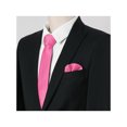 thumbnail image 6 of INSPIRE CHIC Men's Solid Color Necktie Pre-Tied Bow Tie and Pocket Square Set Ties for Wedding Business Hot Pink One Size, 6 of 7