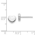 thumbnail image 2 of 14K White Gold Plated Polished Heart Post Earrings, 2 of 5