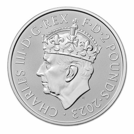 2023 1 oz .999 Fine Silver Britannia Coin BU - King Charles III Coronation