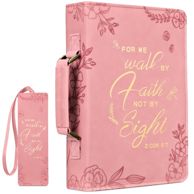 Funda para Libro FINPAC Grande de Cuero Vegano Rosa 30x21x6 cm