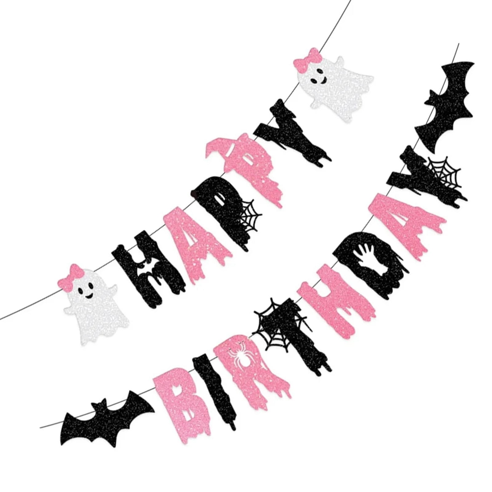 Halloween Party Banner Decorations - Red Blood Drop & Bat Garland For Haunted House Scary Decor