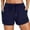 Navy Blue, variant on Women's Swim Shorts Pockets, High Waisted Board Swimsuit, Quick drying, Nylon Spandex, 2 Sizes