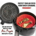 thumbnail image 3 of fastboy Air Fryer Silicone Pot Heat-resistant Kitchen Cooking Grill Baking Basket Reusable Thickened Fried Chicken Tool Replacement 19cm Coffee, 3 of 8