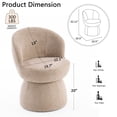 thumbnail image 2 of Kidol & Shellder Swivel Accent Chair 4PCS Modern Barrel Chair Soft Fabric Upholstered Lounge Chair for Living Room, Bedroom & Small Spaces, Coffee (Easy Assembly & Space-Saving Design), 2 of 8