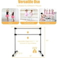 thumbnail image 2 of YANG2 4FT Ballet Barre Portable, Freestanding Double Ballet Barre Height Adjustable with Anti Slip Base, Heavy Duty Stretch Dance Bar for Home Workout Sliver, 2 of 9