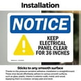 thumbnail image 2 of (2 Pack) Keep Electrical Panel Clear Sign, 2 of 6
