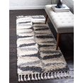 thumbnail image 1 of Unique Loom Hygge Shag Collection Abstract Plush Cozy Kids Gray Runner Rug (2` x 6`), 1 of 1