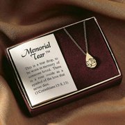 Personalized Sterling Silver Memorial Tear Necklace