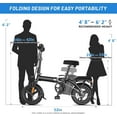 thumbnail image 5 of 14" Folding Electric Bike with 20+Miles Range by 36V 10Ah Battery, 20Mph Power by 350W,3 working modes,Suitable for Leisure Riding&Commuting,Electric Bicycle for Adults  UL 2849, 5 of 8