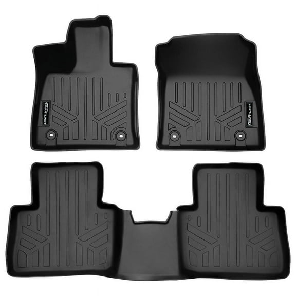 SMARTLINER Custom Fit All Weather Floor Mats 2 Row Liner Set Black Compatible With 2022-2025 Lexus NX / NX Hybrid