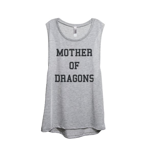 Thread Tank Mother of Dragons Women's Sleeveless Muscle Tank Top Sport Grey Small