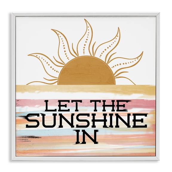 Stupell Industries Southwestern Let Sunshine In White Framed Giclee Art, 12 x 12, by Kim Allen