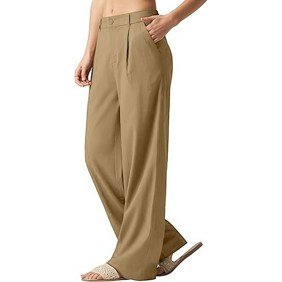 SNKSDGM Women's Plus Womens Dress Pants Petite Plus Sweatpants Women Set Full Zip Women's Linen Pants Wide Leg Workwear Casual and Casual Business Pants with Pockets