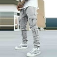 thumbnail image 3 of TOWED22 Mens Casual Pants,Men's Slim Joggers Workout Pants for Gym Running and Bodybuilding Bottom Sweatpants with Deep Pockets Grey,XL, 3 of 5