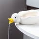 thumbnail image 5 of Paquete de 2 jaboneras de cerámica de pato blanco, bonito soporte para jabón en barra, bandeja de jabón autodrenante para animales con drenaje para baño, soporte para esponja, 5 of 5