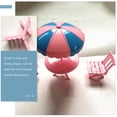 thumbnail image 5 of KAKOWELY 2 juegos de mini tumbonas, mini casas, sillas de playa, adornos, mesas de playa de colores, kit de accesorios, 5 of 5