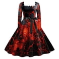 thumbnail image 1 of WILLBEST Vestidos de Verano para Mujer Vestido Acampanado Estampado sin Mangas Vestido Túnica Vestidos de Invitada de Boda Grande​​, 1 of 2
