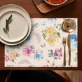 thumbnail image 5 of Pioneer Flower Floral Print Pattern Summer Placemats Table Placemats Set Of 4-Linen Kitchen Washable Placemats Table Mats 12x18 Inch Non-Slip Heat Resistant, 5 of 6