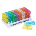 thumbnail image 4 of Monthly Pill Organizer Container with Popup Open Design 2 Times a Day AM PM Compartments, 4 of 7
