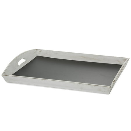 

Large Rect Wood Tray with Chalkboard Base 22in