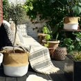 thumbnail image 2 of Plant Basket,Foldable Rattan Straw Basket Flower Pot Hanging Wicker Storage Basket Garden Accessories, 2 of 6