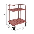thumbnail image 6 of Novogratz Poolside Gossip, Penelope Outdoor/Indoor Cart, Persimmon, 6 of 13