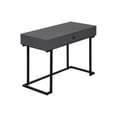 thumbnail image 2 of Grey MDF Computer Desk with Black Metal Legs | Good for Home Office Work | Compact and Stylish Design, 2 of 3