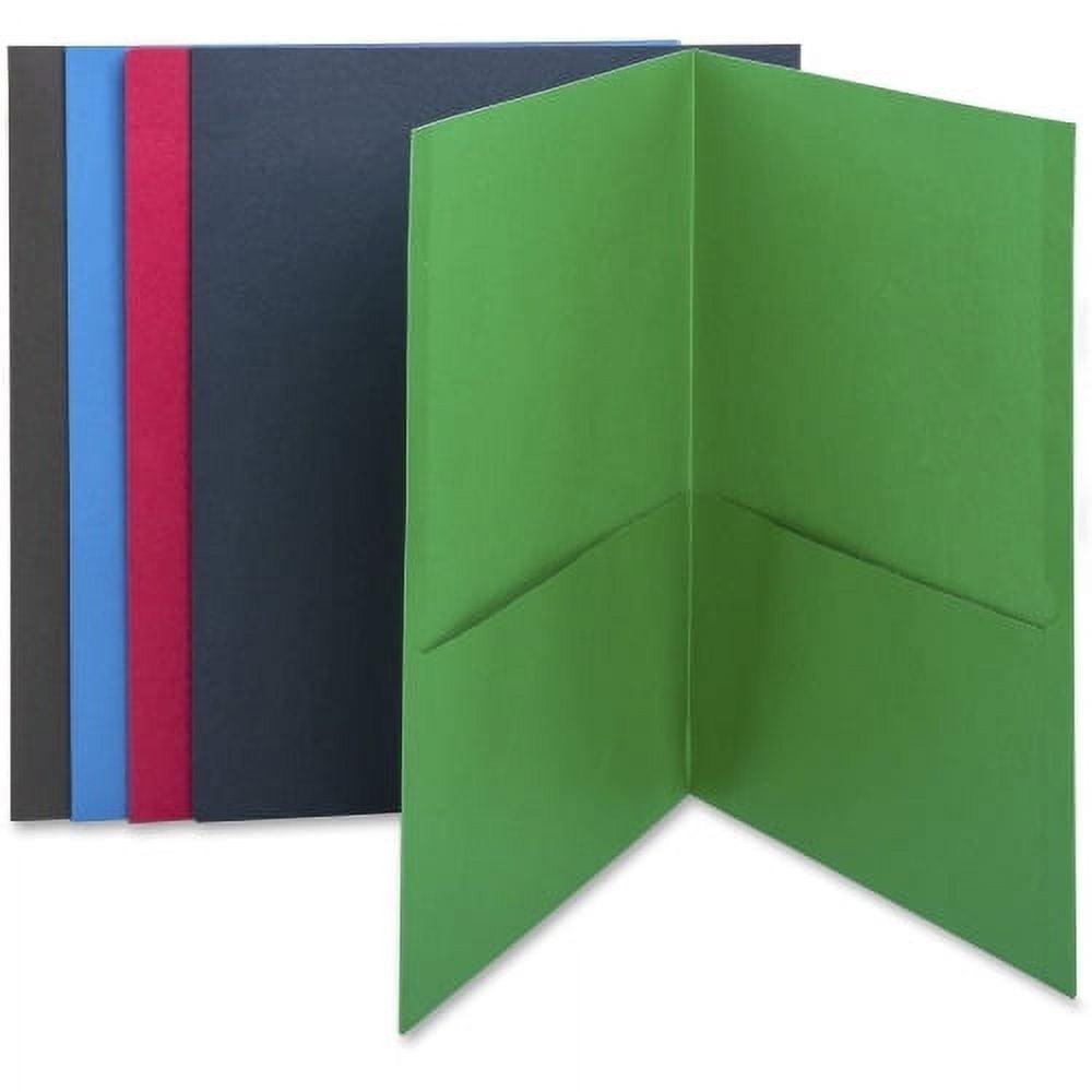 Business Source Two-Pocket Folders Letter - 8 1/2