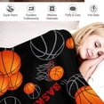 thumbnail image 3 of LHSHID Basketball Blanket Soft Cozy Soccer Baseball Throw Blanket Teens Boys Girls Adults Bed Couch Sofa Blankets for Sport Fans Gifts 40"x50", 3 of 7